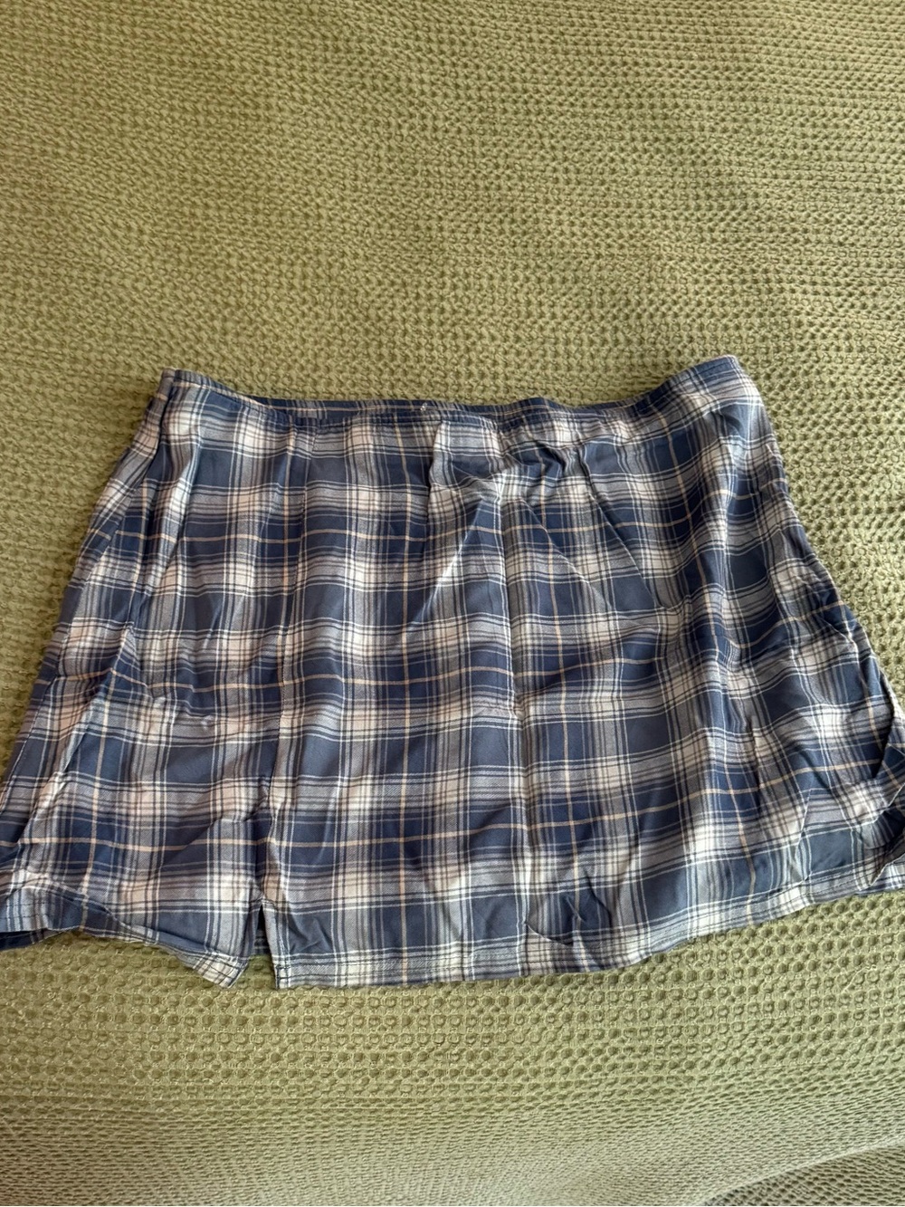 American Eagle - Blue Plaid Mini Skirt